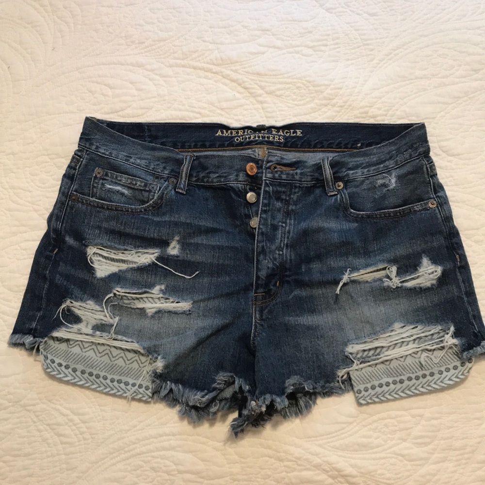 American Eagle Festival High Rise Denim Shorts